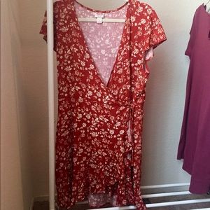 Floral wrap dress